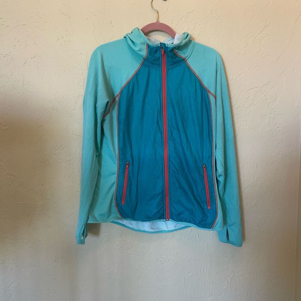 Merrell Two-Tone Teal Hooded Utility Jacket